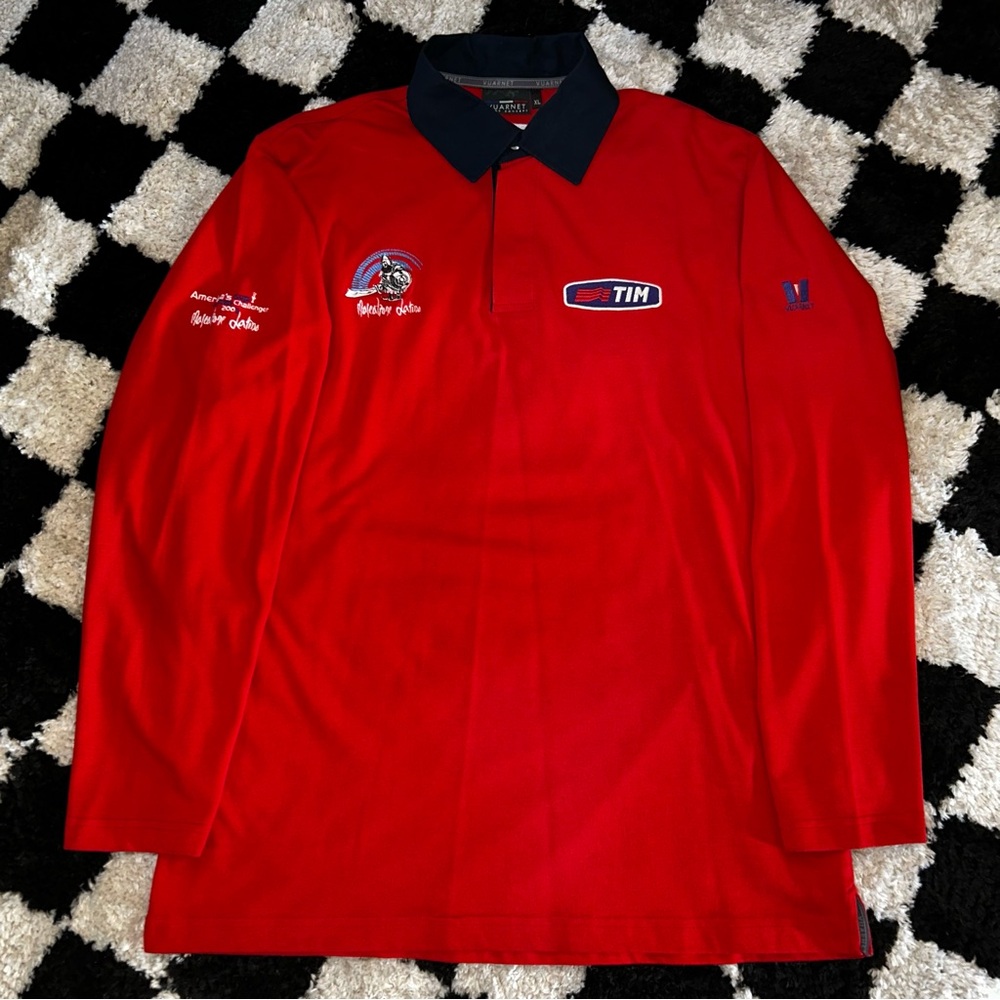 Mascalzone Latino America's Cup Challenger 2003 Vuarnet XL Polo Shirt Red TIM
